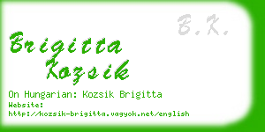 brigitta kozsik business card